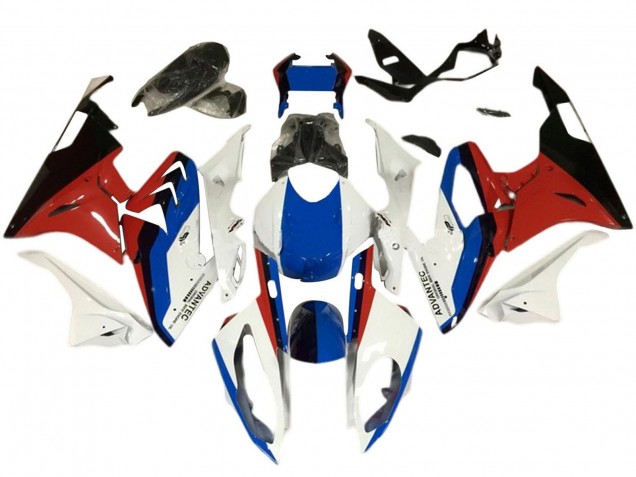 Carenado Moto BMW S1000RR 2015-2016 - Blanco Rojo Azul Negro