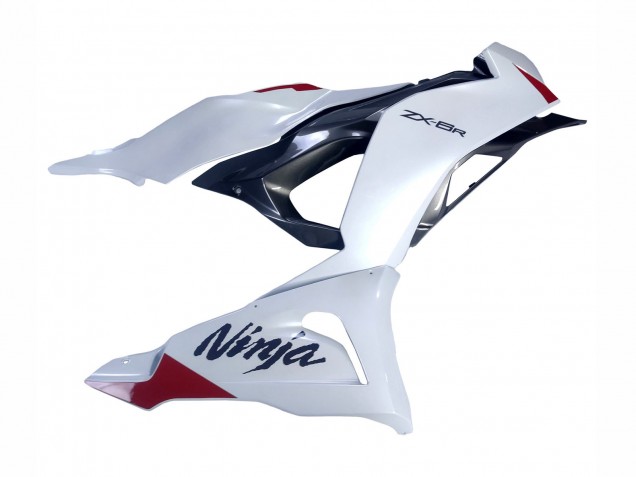 Carenados Moto Kawasaki ZX6R 2023-2025 - Blanco Perla Negro Rojo