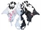 Carenados Moto Kawasaki ZX6R 2023-2025 - Negro Blanco Flower