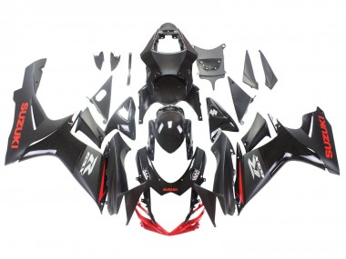 Carenados Moto Suzuki GSXR 600 / GSXR 750 2011-2024 - Negro Gris Rojo Línea