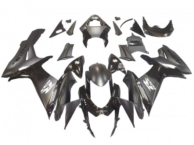 Carenados Moto Suzuki GSXR 600 / GSXR 750 2011-2024 - Negro Mate Negro Brillante Blanco Calcomanía
