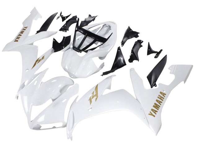 Carenados Moto Yamaha YZF 1000 R1 2004-2006 - Blanco Oro Calcomanías
