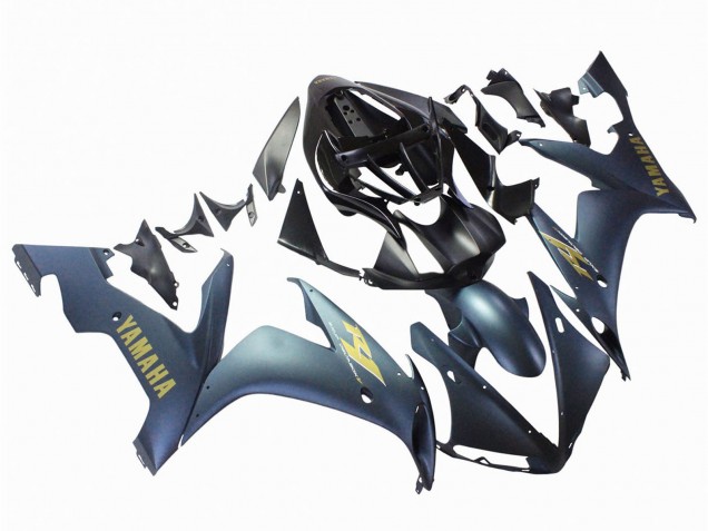 Carenados Moto Yamaha YZF 1000 R1 2004-2006 - Azul Oscuro Oro Calcomanías