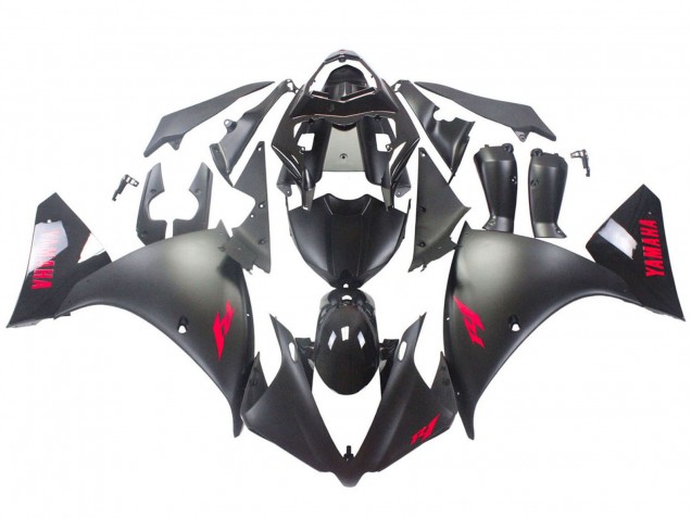 Carenados Moto Yamaha YZF 1000 R1 2012-2014 - Negro Brillante Negro Mate Rojo