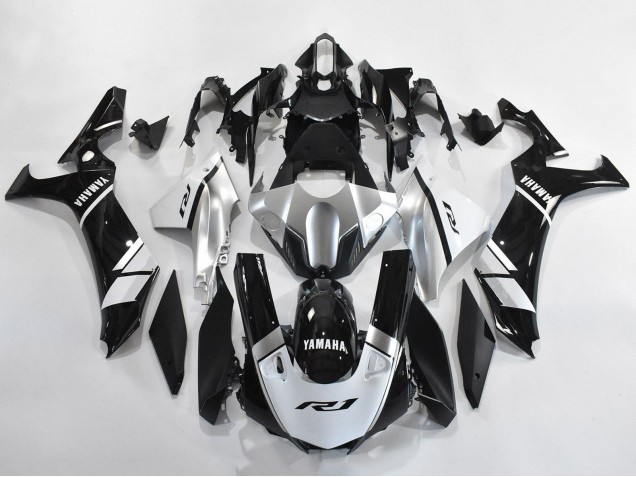 Carenados Moto Yamaha YZF 1000 R1 2020-2025 - Plata Blanco Negro Brillante
