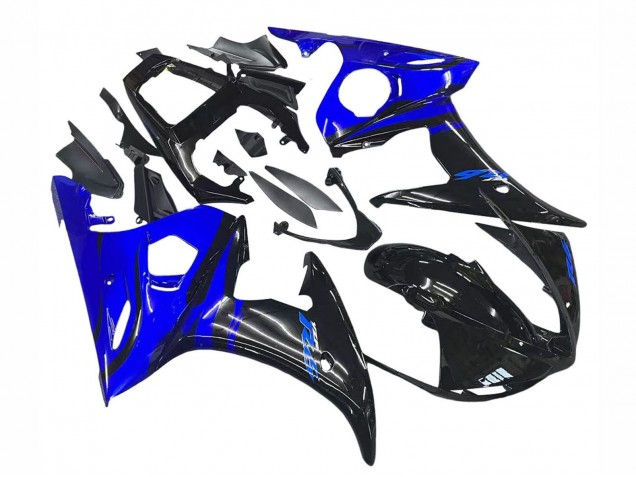Carenado Moto Yamaha YZF R6 2003-2004 - Azul Negro Brillante