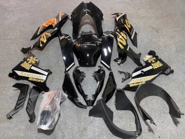 Carenados Moto Kawasaki ZX10R 2021-2025 - Negro Brillante Oro Elf Nieve