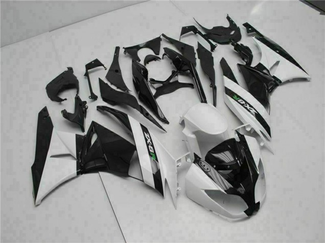 Carenados Moto Kawasaki ZX6R 2009-2012 - Negro Brillante Blanco