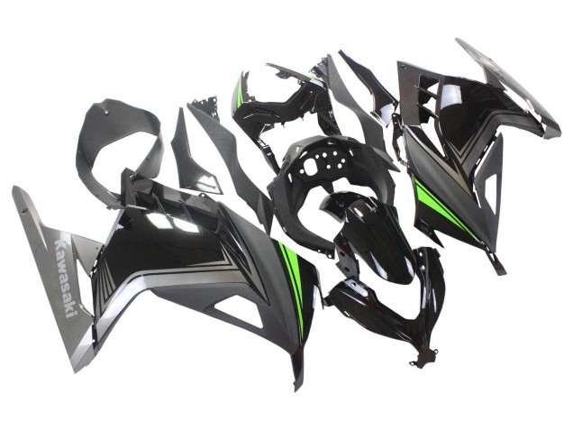 Carenados Moto Kawasaki EX300 2013-2024 - Negro Brillante Negro Mate Verde