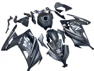 Carenados Moto Kawasaki EX300 2013-2024 - Negro Mate Blanco Elf Nieve