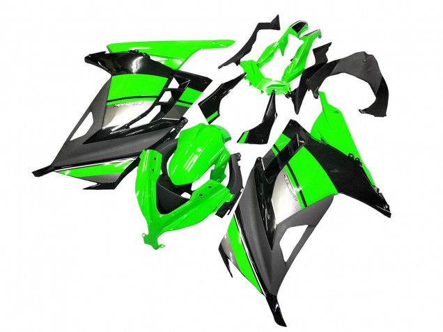 Carenados Moto Kawasaki EX300 2013-2024 - Verde Plata Negro