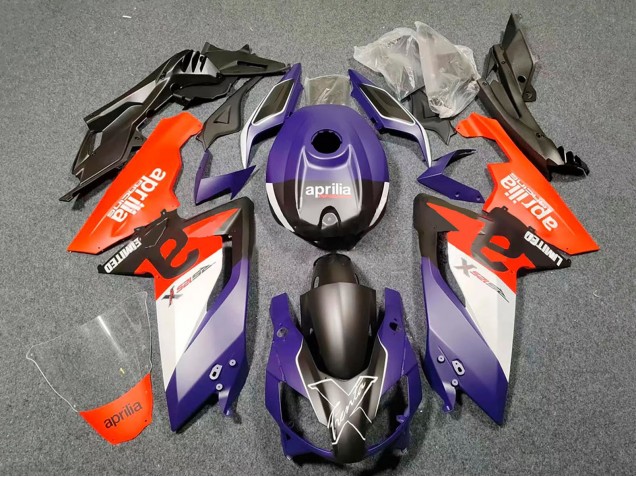 Carenados Moto Aprilia RS125 2006-2011 - Púrpura Oscuro Rojo Negro Blanco