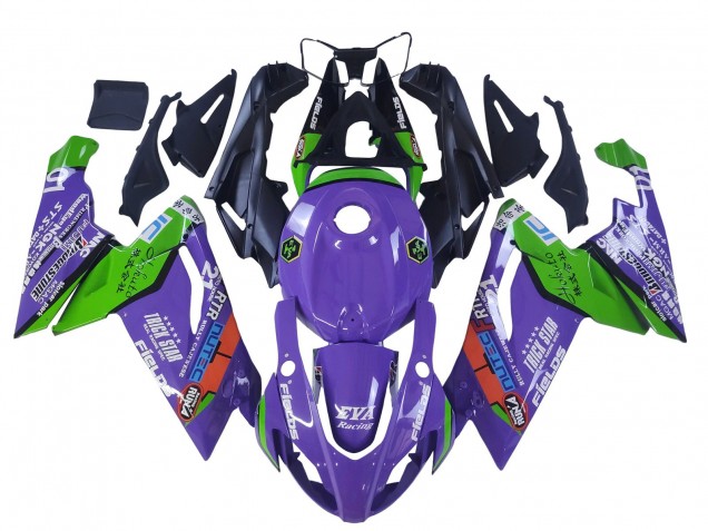 Carenados Moto Aprilia RS125 2006-2011 - Púrpura Verde Rojo