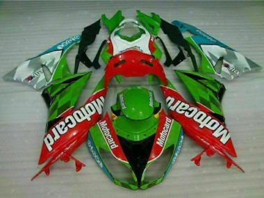 Carenados Moto Kawasaki ZX6R 2009-2012 - Verde Blanco Rojo Negro Azul Motocard