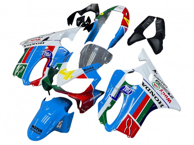Carenados Moto Honda CBR600 F4i 2004-2007 - Blanco Azul Verde Rojo