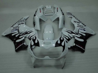 Carenados Moto Honda CBR900RR 893 1994-1995 - Blanco Negro Brillante Llama
