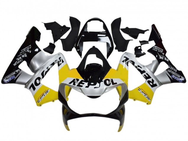 Carenados Moto Honda CBR900RR 929 2000-2001 - Amarillo Plata Negro Brillante Repsol
