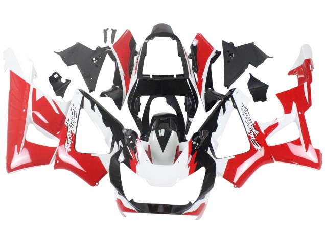 Carenados Moto Honda CBR900RR 929 2000-2001 - Blanco Rojo Negro Brillante Carrera