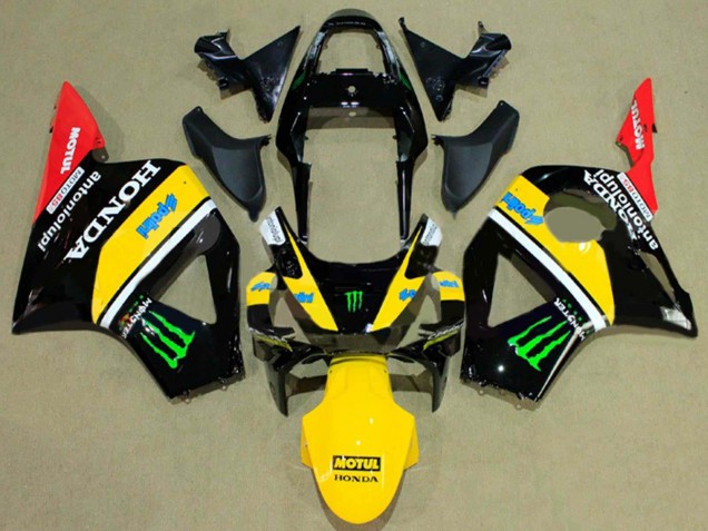 Carenados Moto Honda CBR900RR 954 2002-2003 - Negro Brillante Amarillo Rojo Verde Monstruo