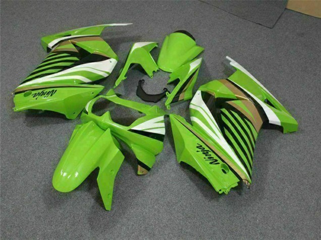Carenado Moto Kawasaki EX250 2008-2012 - Verde Blanco Negro