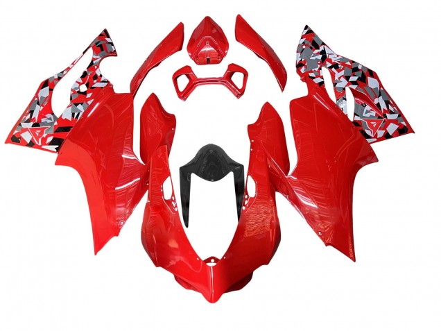 Carenado Moto Ducati Panigale 899/1199 2011-2014 - Rojo Gris Negro
