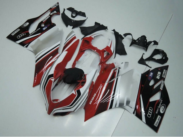 Carenado Moto Ducati Panigale 899 2011-2014 - Blanco Rojo Negro Brillante