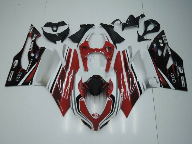 Carenado Moto Ducati Panigale 899 2011-2014 - Blanco Rojo Negro Brillante