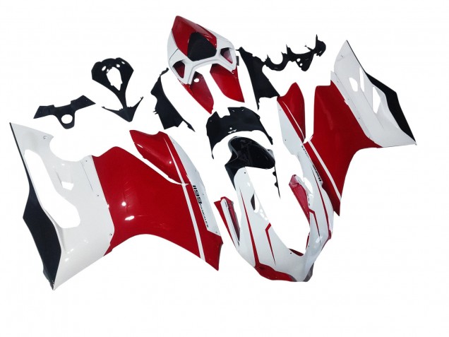 Carenados Moto Ducati 1199 2011-2014 - Blanco Rojo Negro Brillante