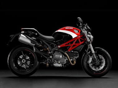 Carenados Moto Ducati Monster 696 796 1100 1100S 2008-2012 - Blanco Rojo