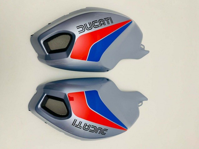 Carenados Moto Ducati Monster 696 796 1100 1100S 2008-2012 - Plata Rojo Azul