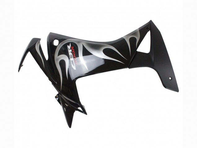 Carenados Moto Honda CBR500R 2013-2015 - Negro Brillante Plata Llama