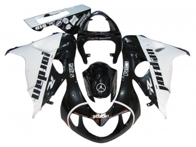 Carenados Moto Suzuki TL1000R 1998-2003 - Negro Brillante Blanco Jordan