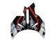 Carenados Moto Honda CBR1000RR 2004-2005 - Plata Negro Brillante Rojo Raya