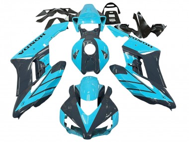 Carenados Moto Honda CBR1000RR 2004-2005 - Azul Claro Negro Brillante