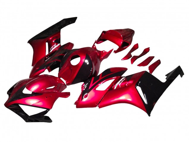 Carenados Moto Honda CBR1000RR 2004-2005 - Rojo Negro Brillante Raya