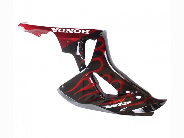 Carenado Moto Honda CBR1000RR 2006-2007 - Negro Brillante Rojo Llama