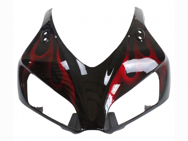 Carenado Moto Honda CBR1000RR 2006-2007 - Negro Brillante Rojo Llama