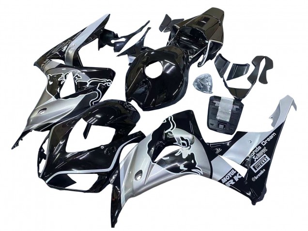 Carenados Moto Honda CBR1000RR 2006-2007 - Plata Negro Brillante Rojo Bull