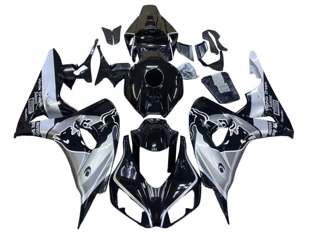 Carenados Moto Honda CBR1000RR 2006-2007 - Plata Negro Brillante Rojo Bull