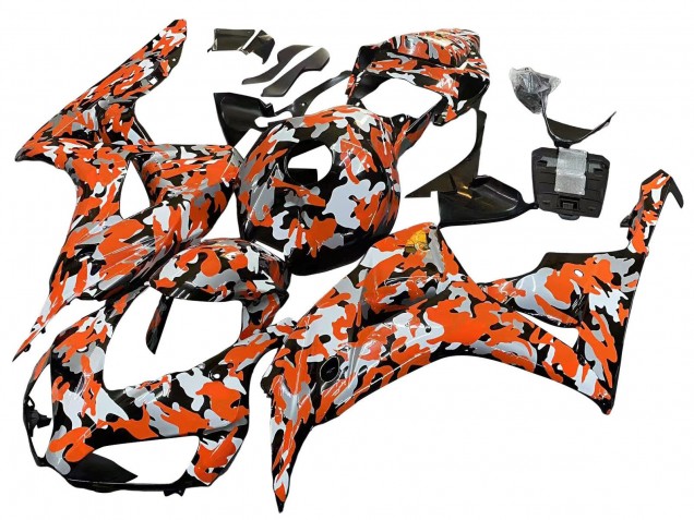 Carenados Moto Honda CBR1000RR 2006-2007 - Negro Naranja Plata Camouflage