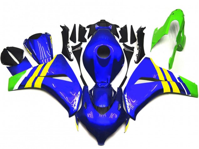 Carenados Moto Honda CBR1000RR 2008-2011 - Azul Amarillo Blanco Verde