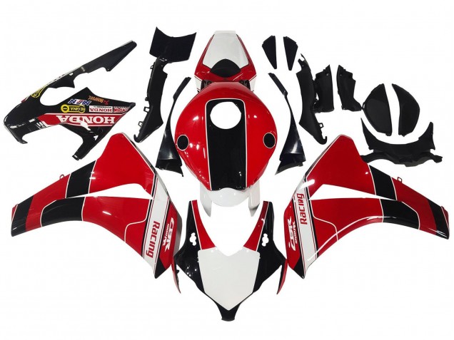 Carenados Moto Honda CBR1000RR 2008-2011 - Rojo Blanco Negro Brillante Carrera