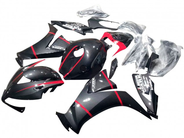 Carenados Moto Honda CBR1000RR 2012-2016 - Negro FibraCarbono Rojo