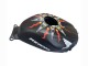 Carenados Moto Honda CBR600RR 2003-2004 - Negro Mate Naranja Repsol Rossi 46