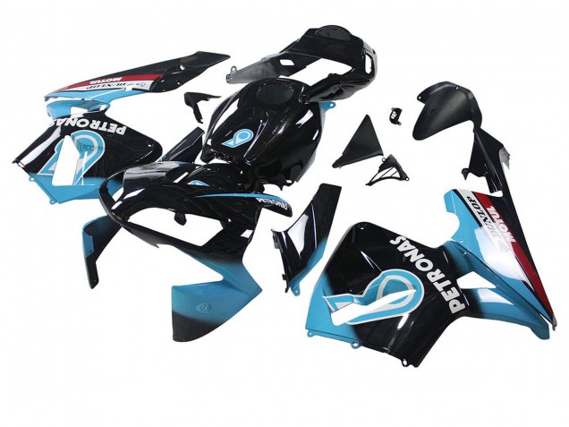 Carenados Moto Honda CBR600RR 2003-2004 - Azul Claro Rojo Negro Brillante Dunlop