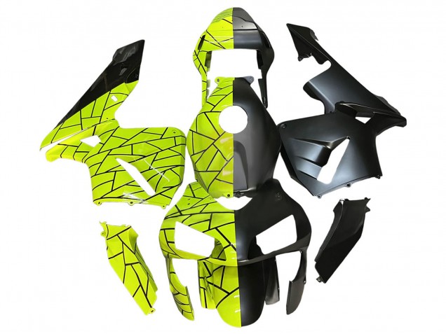 Carenados Moto Honda CBR600RR 2003-2004 - Fluorescent Verde Negro Mate