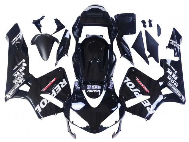 Carenados Moto Honda CBR600RR 2003-2004 - Negro Brillante Blanco Repsol