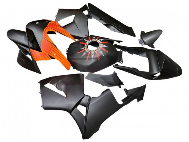 Carenados Moto Honda CBR600RR 2003-2004 - Negro Mate Naranja
