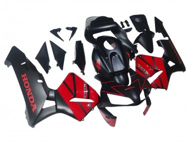 Carenados Moto Honda CBR600RR 2003-2004 - Rojo Negro Brillante Negro Mate