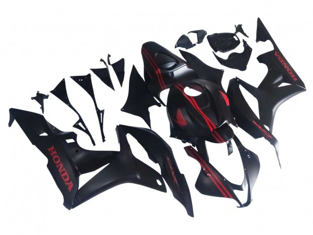 Carenados Moto Honda CBR600RR 2007-2008 - Negro Mate Rojo